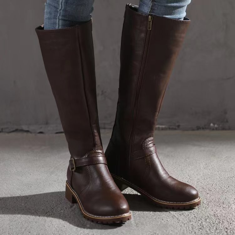 Winter Vrouwen Rijlaarzen Rond - Knee High Boots Women recensie en prijs